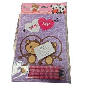 TinyMills Valentines Day Coloring Book With Crayons - Kids Activity Set